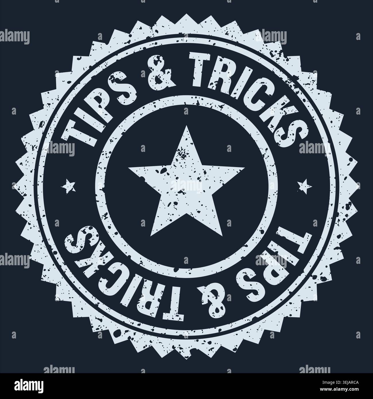 tips & tricks stamp. tips & tricks white grunge round stamp Stock Vector