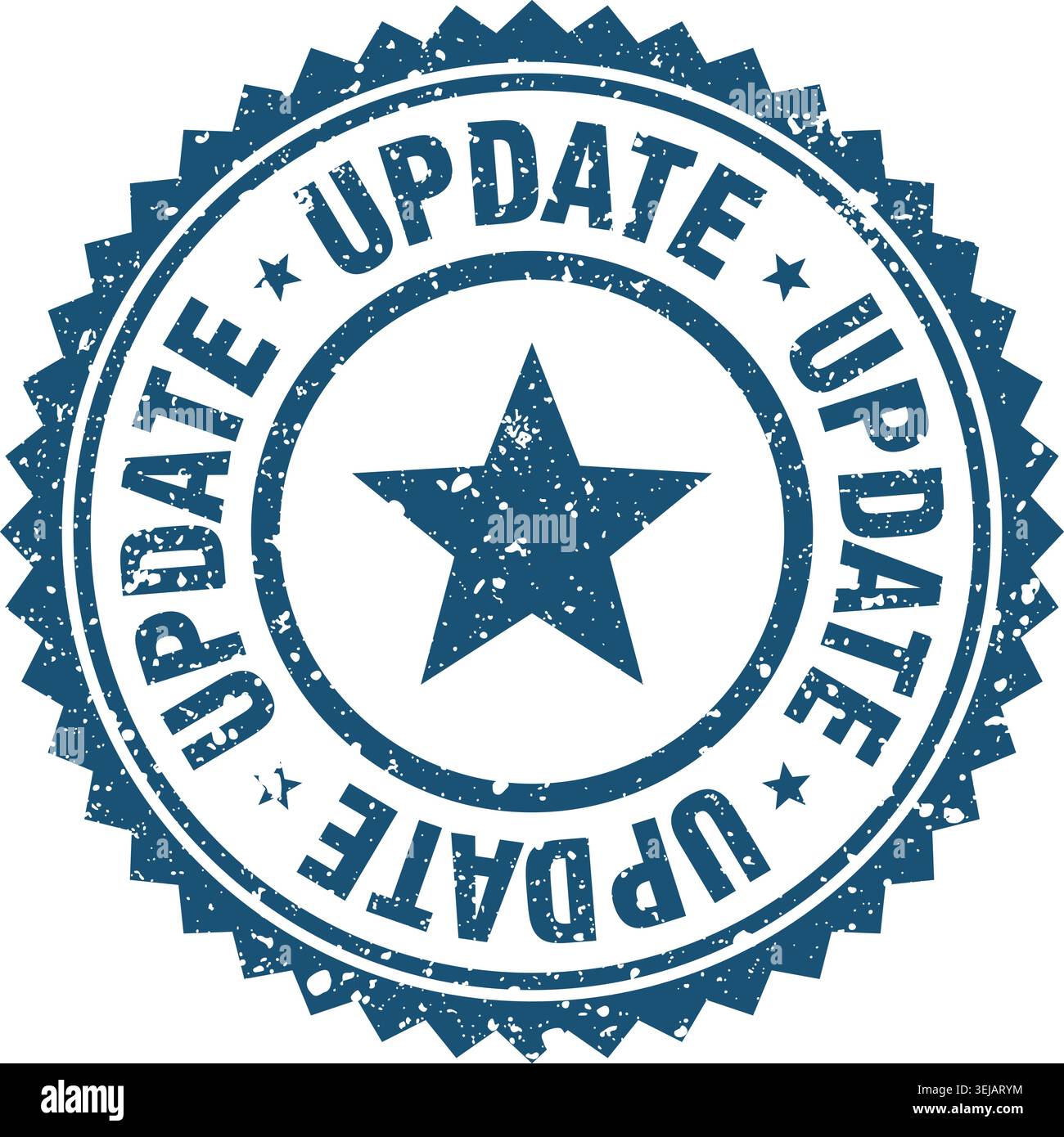 update stamp. update blue grunge round stamp Stock Vector