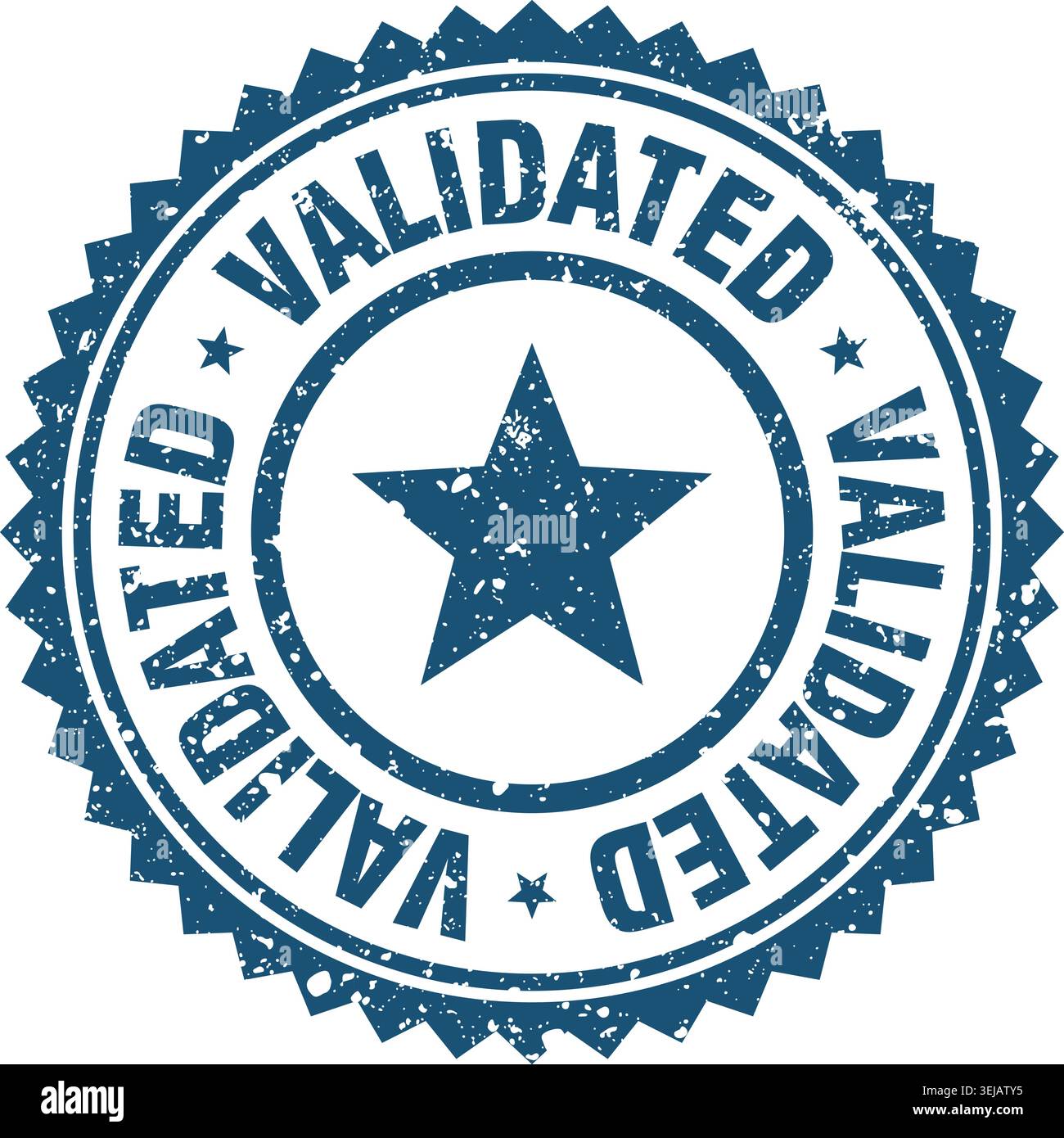 validated stamp. validated blue grunge round stamp Stock Vector