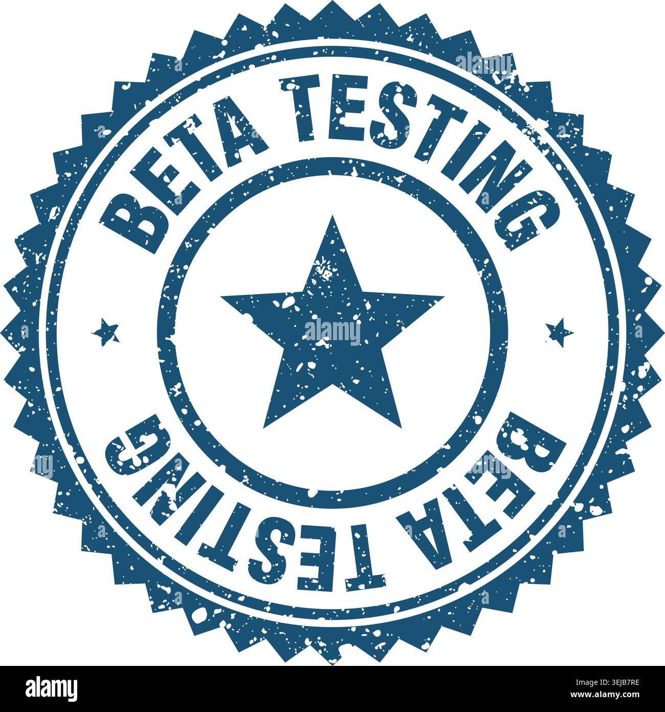 beta testing stamp. beta testing blue grunge round stamp Stock Vector