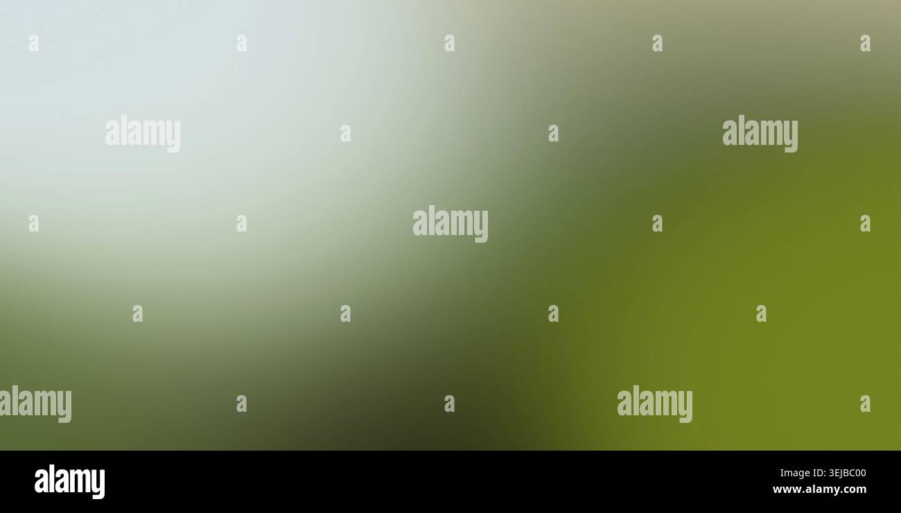 Soft abstract green gradient background transitioning from light mint to deep olive tones, creating a calm minimal backdrop suitable for modern design Stock Photo