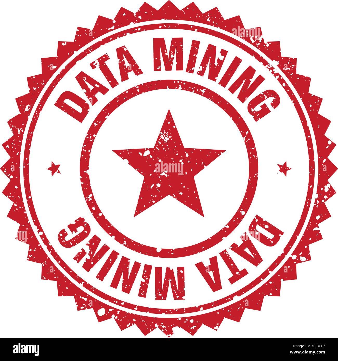 data mining stamp. data mining red grunge round stamp Stock Vector