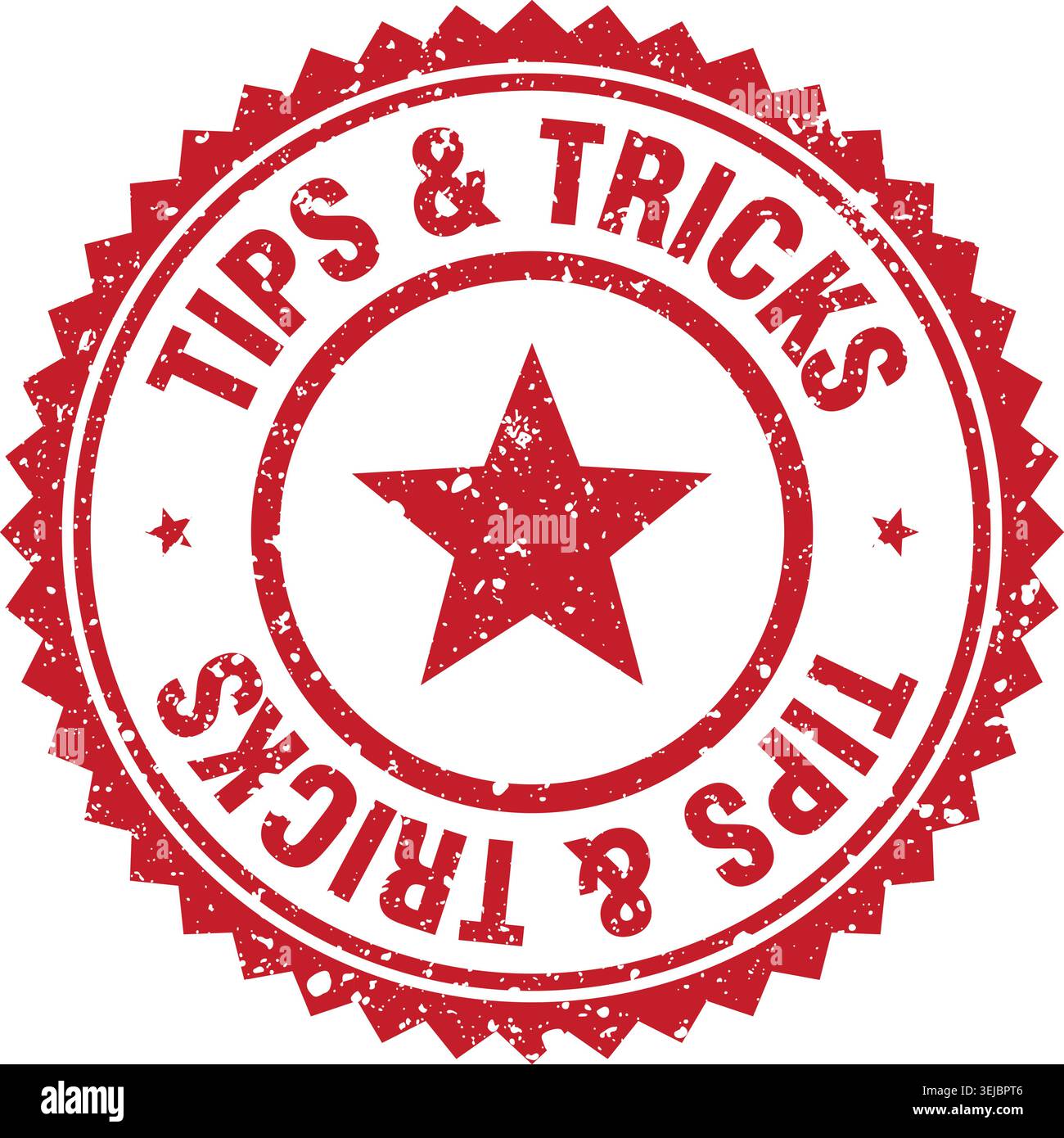 tips & tricks stamp. tips & tricks red grunge round stamp Stock Vector