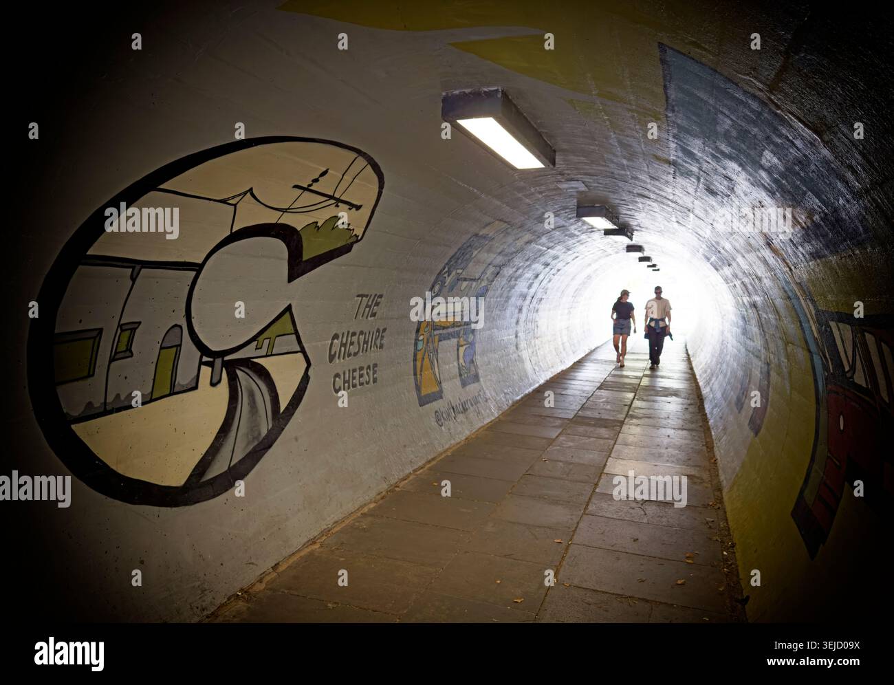 Latchford Tunnel pedestrian and cycle underpass in Warrington, Cheshire, England, UK. Stock Photo