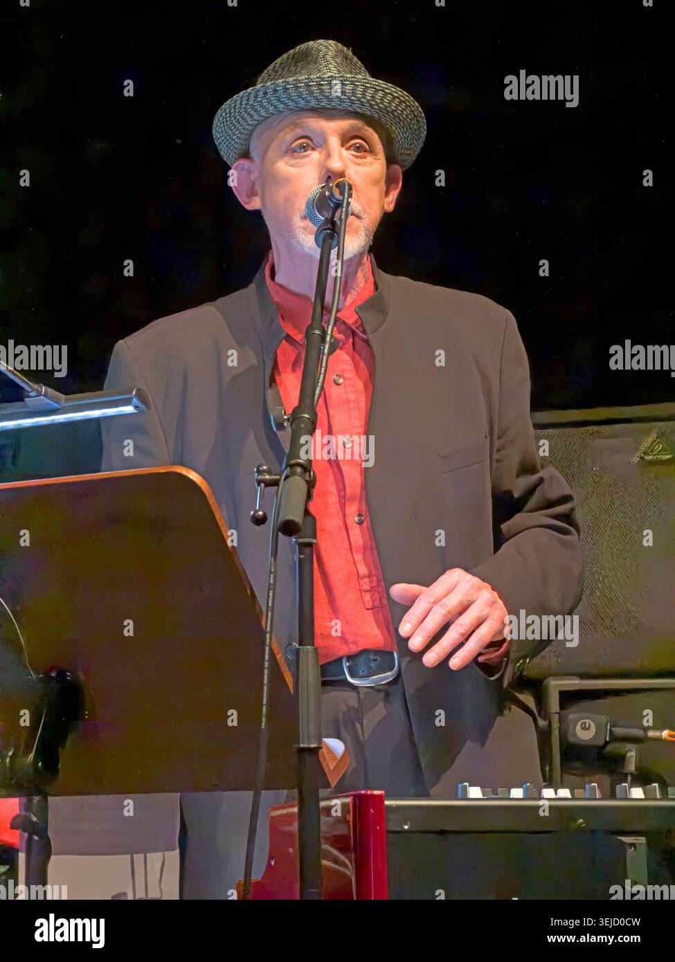 Dave Formula, keyboard player with Magazine, performs at Manchester Academy 2 on 23 May 2026 during the Dave Formula & Noko tour. Stock Photo