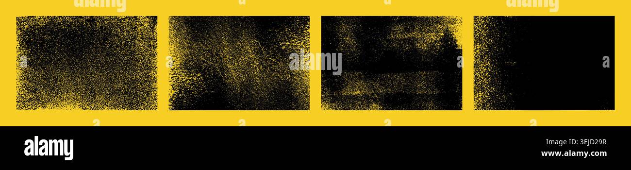 Rolled ink textures horizontal backgrounds vector illustration Stock Vector