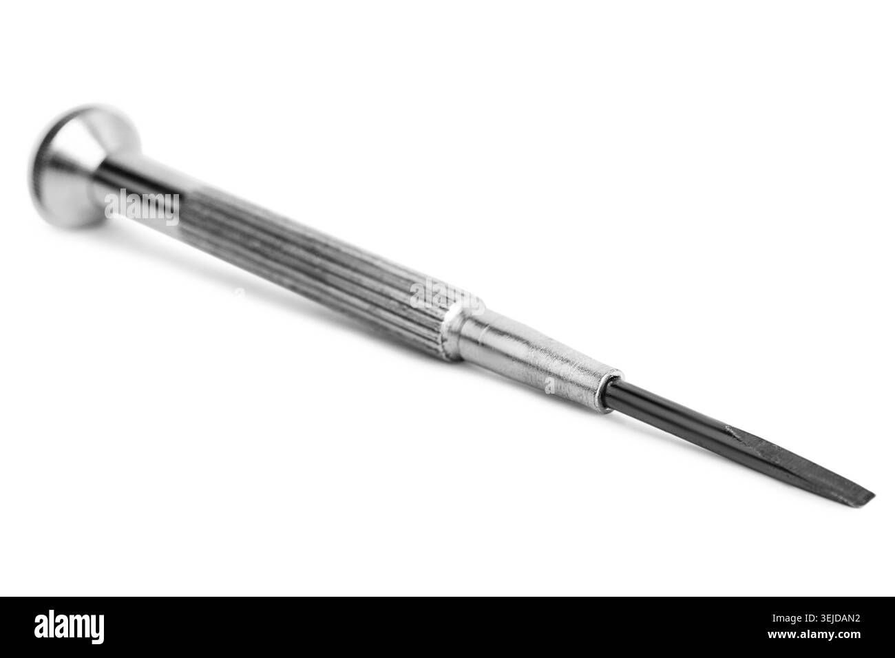 Small precision screwdriver lying on white background Stock Photo