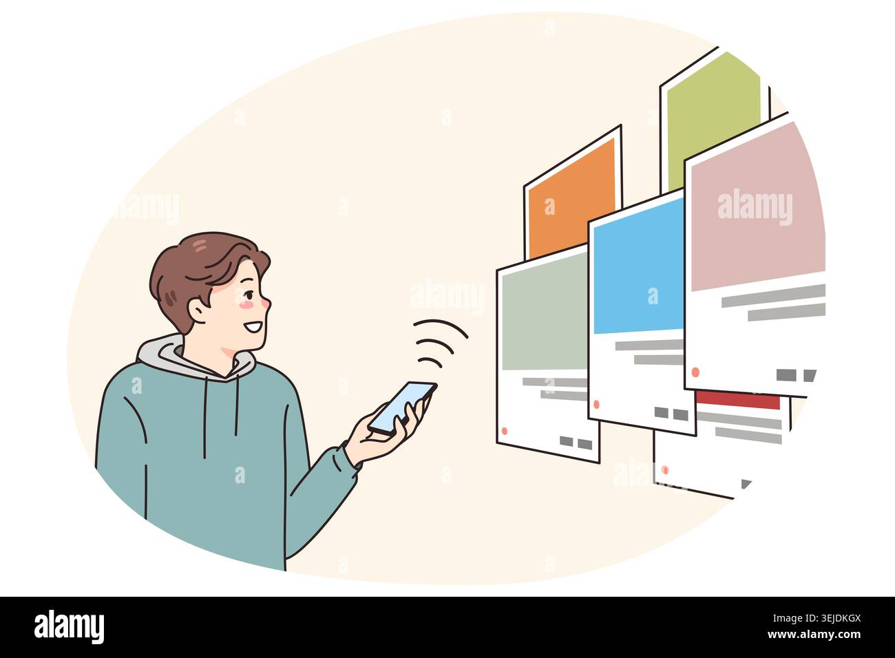Male developer create web application Stock Photo