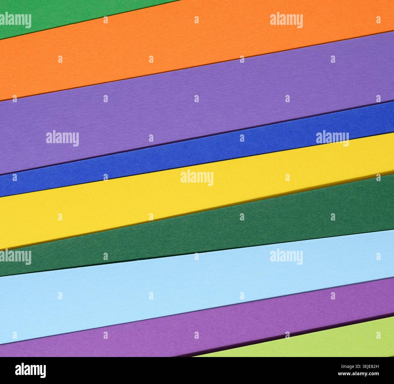 Colorful diagonal paper stripes Stock Photo