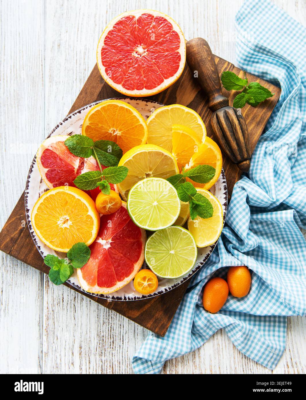 Fresh citrus fruits Stock Photo