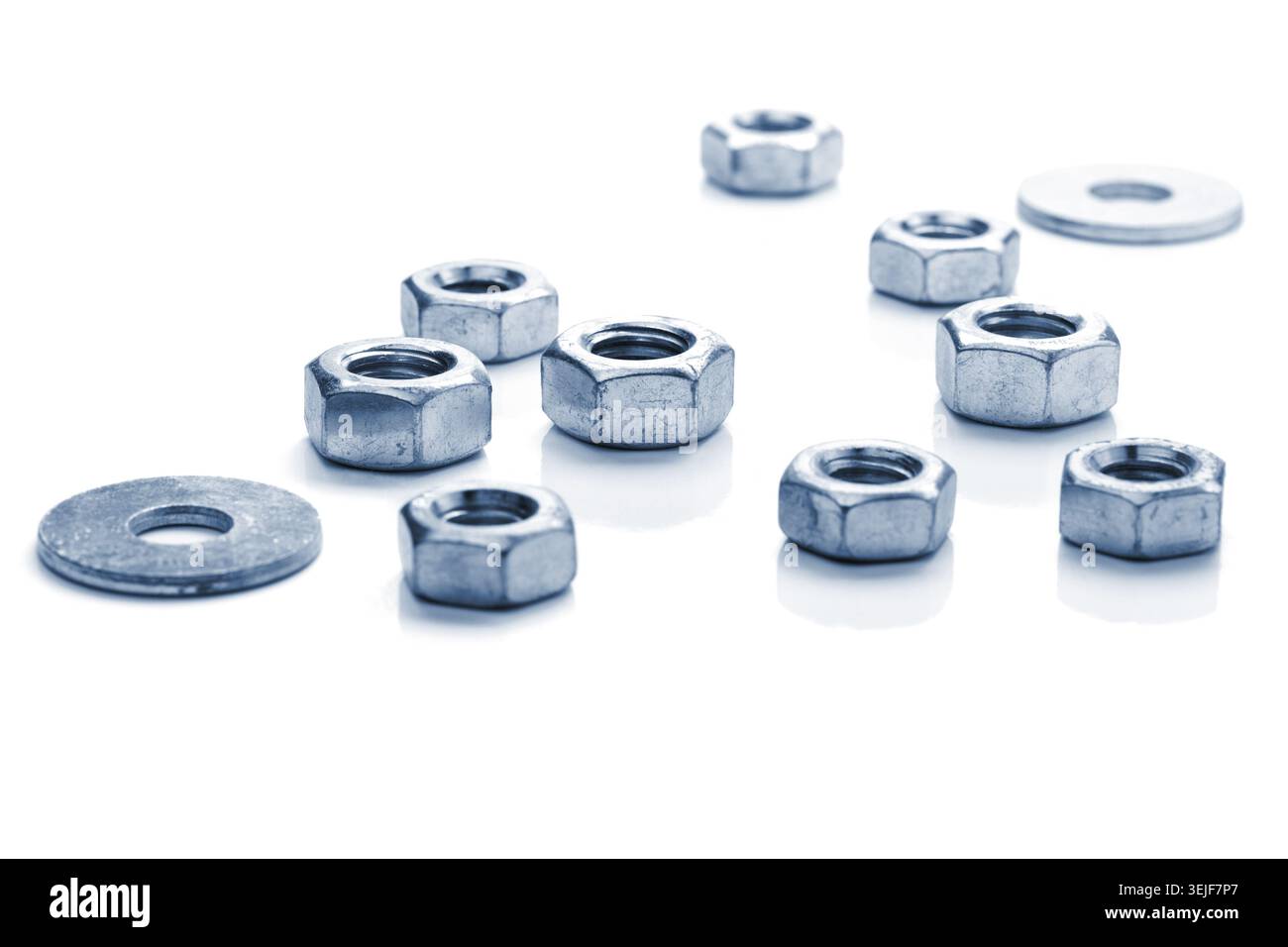 Metal nuts Stock Photo
