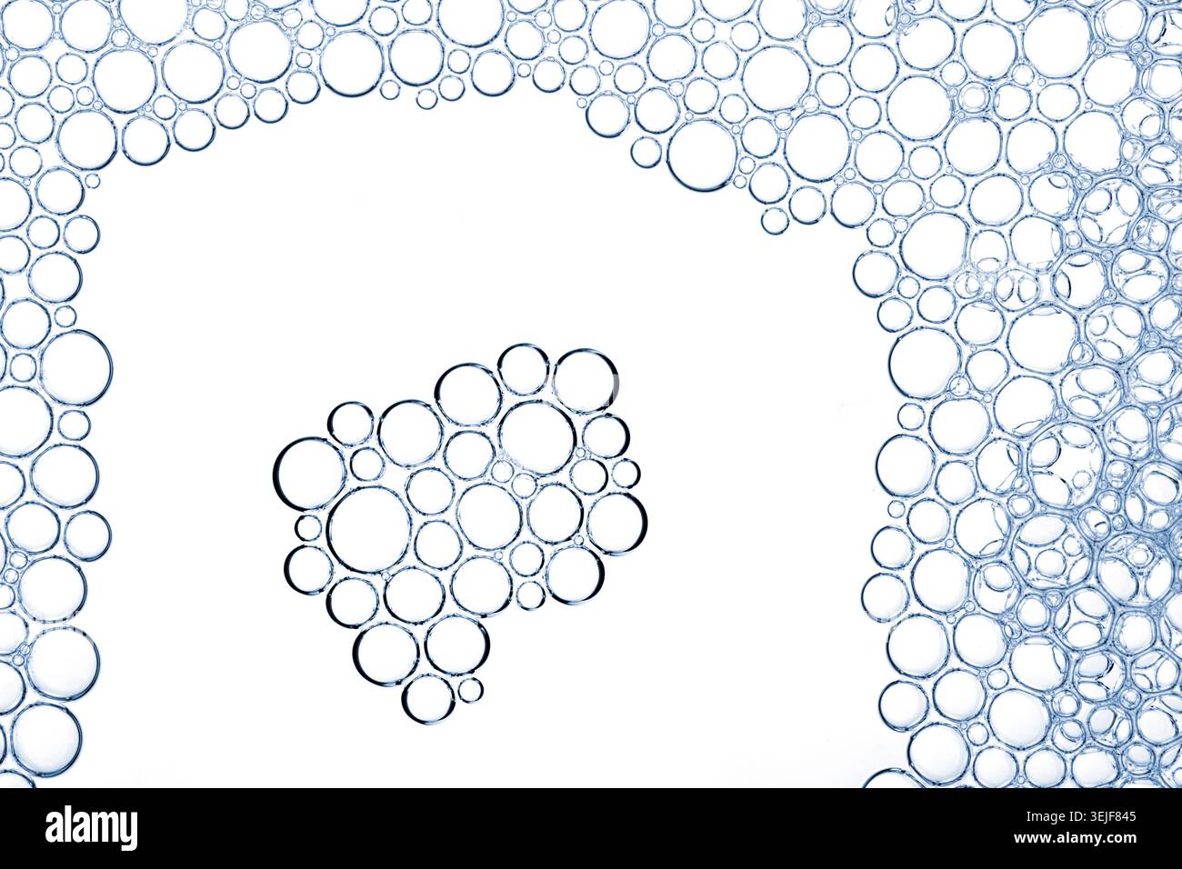 Foam bubbles macro texture Stock Photo