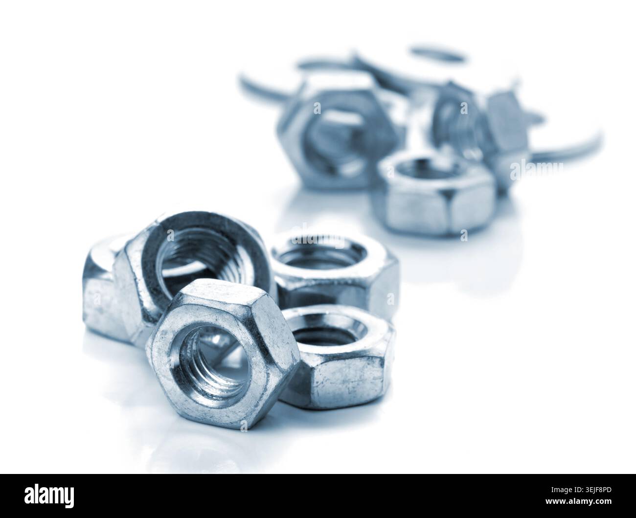 Metal nuts Stock Photo