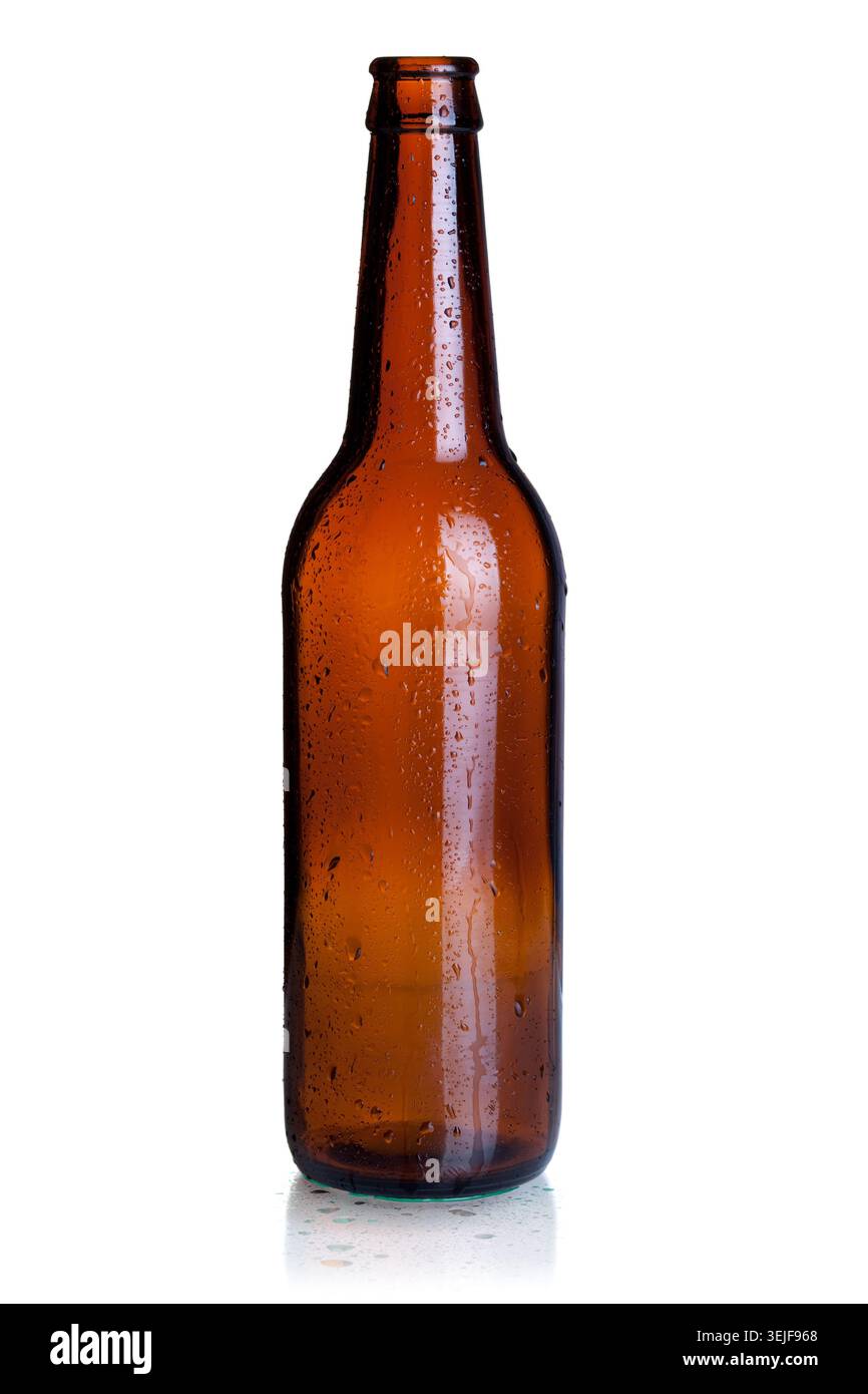 Empty beer bottle Stock Photo