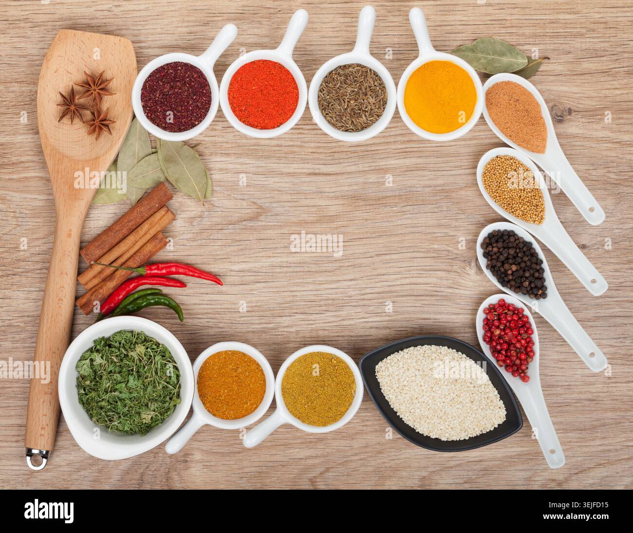 Various spices selection Stock Photo