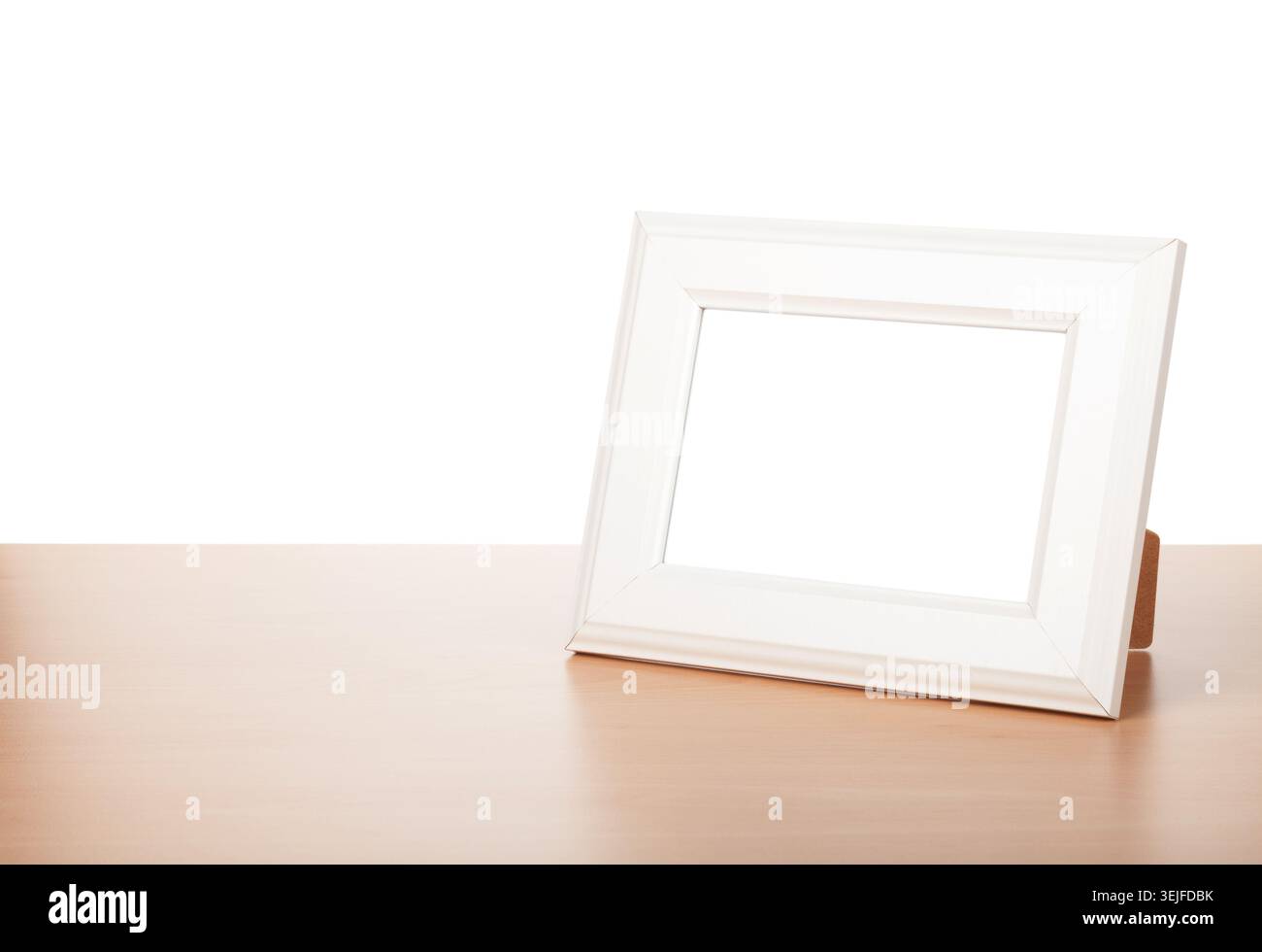 Photo frame on wood table Stock Photo