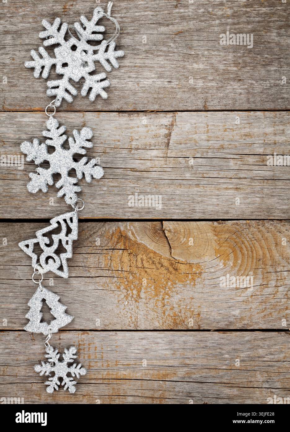 Christmas decor on wooden background Stock Photo