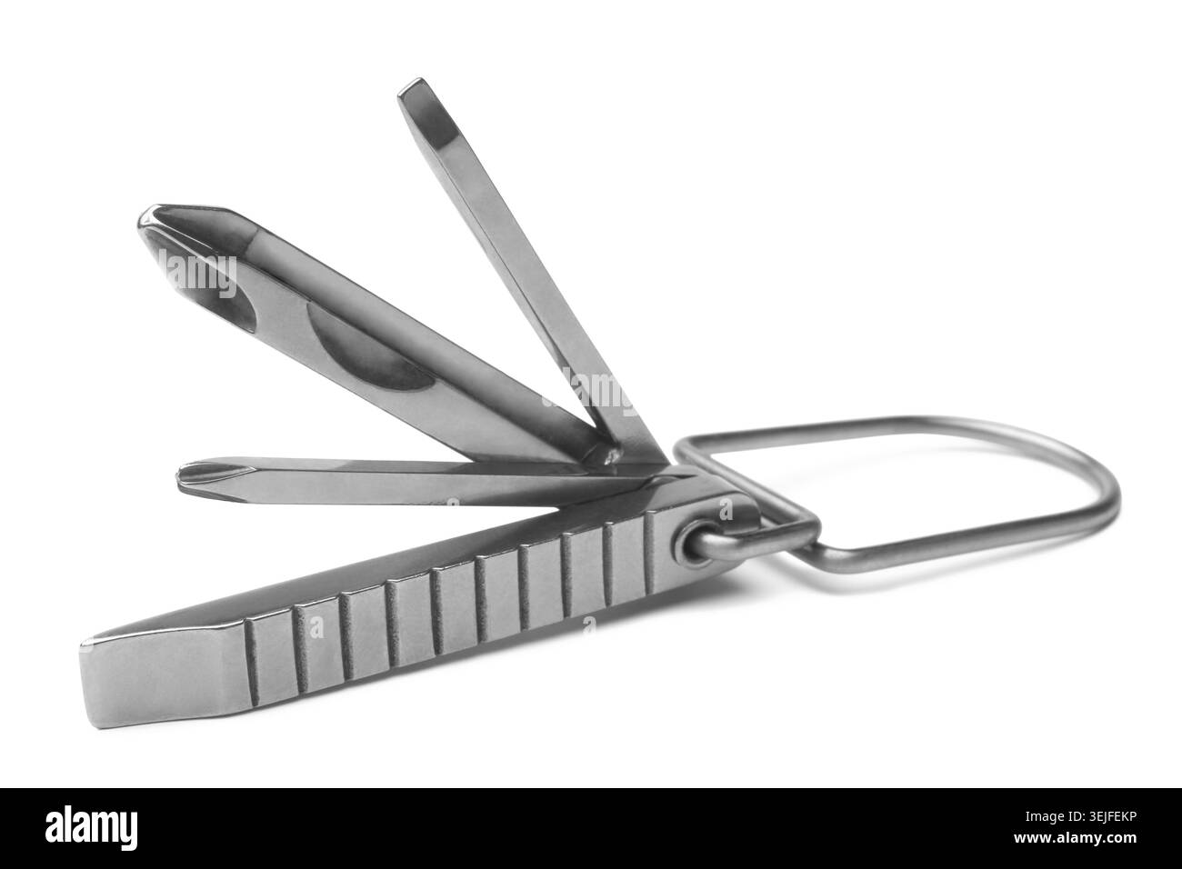 Multitool on white background Stock Photo