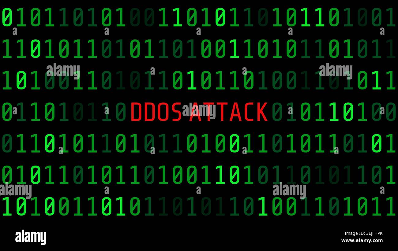 Ddos Attack Warning Technology Background Illustration Stock Vector