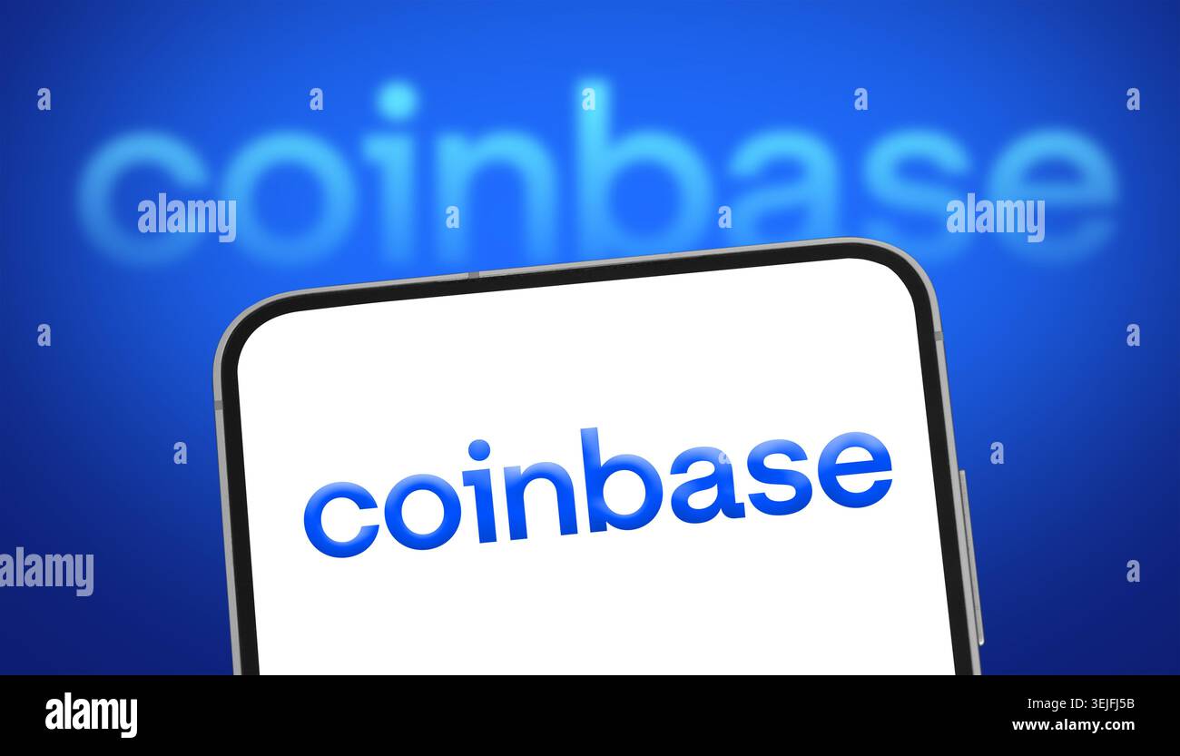 Coinbase Global cryptocurrency exchange Stock Photo