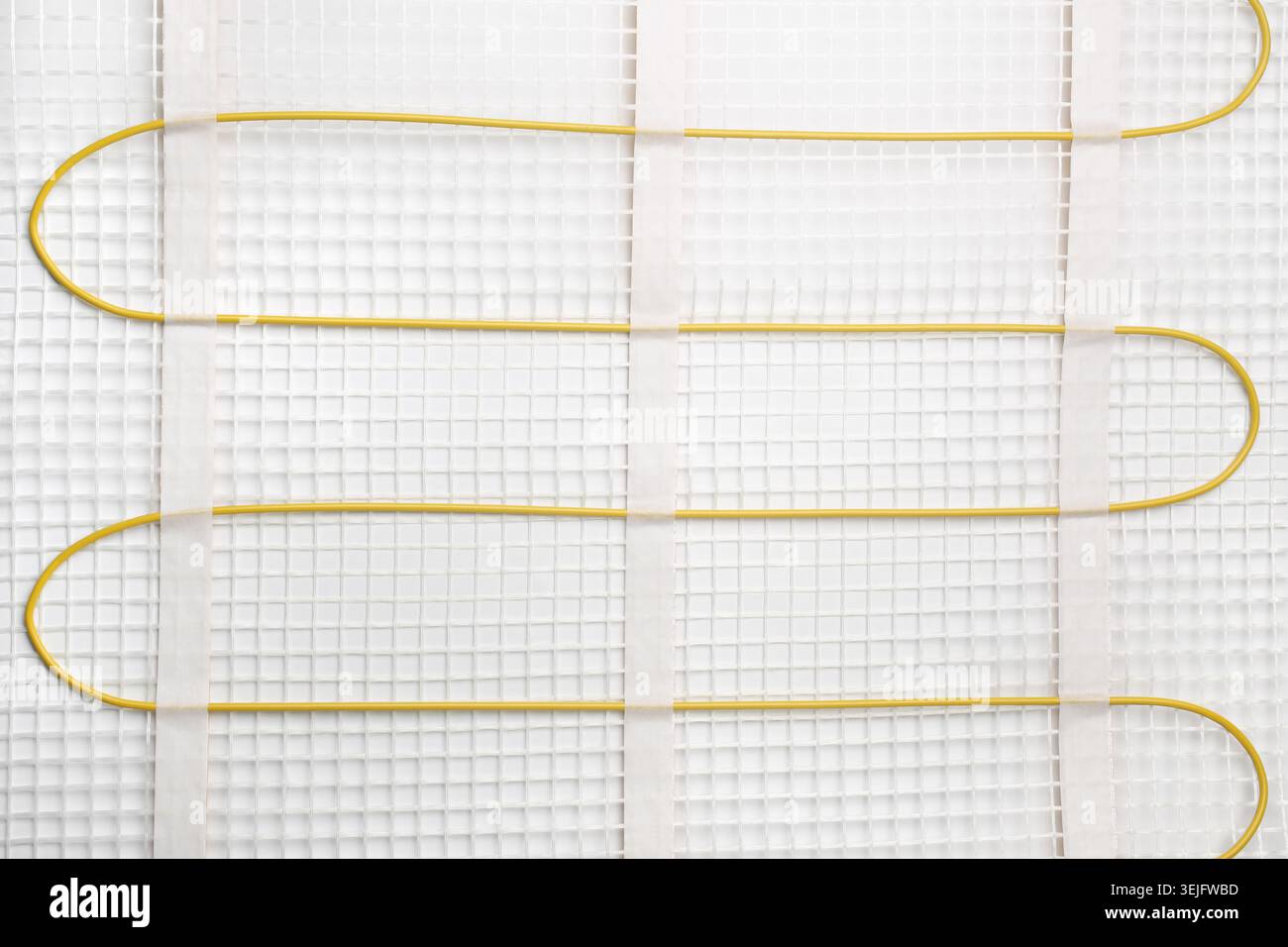 Mat electric floor heating system, for backgrounds or textures Stock Photo