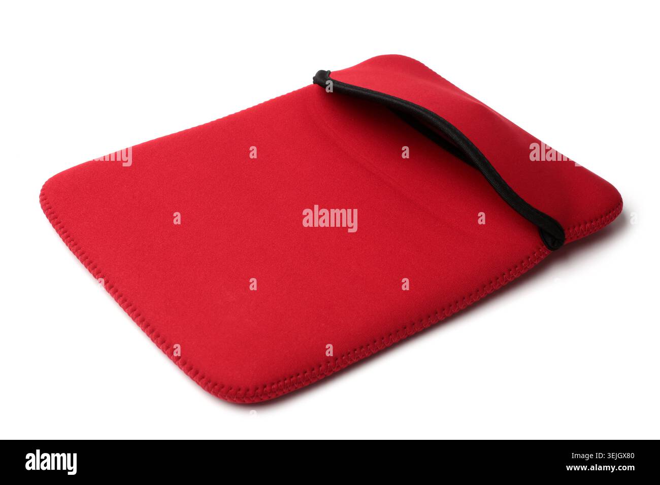 Textile tablet computer case on white background Stock Photo