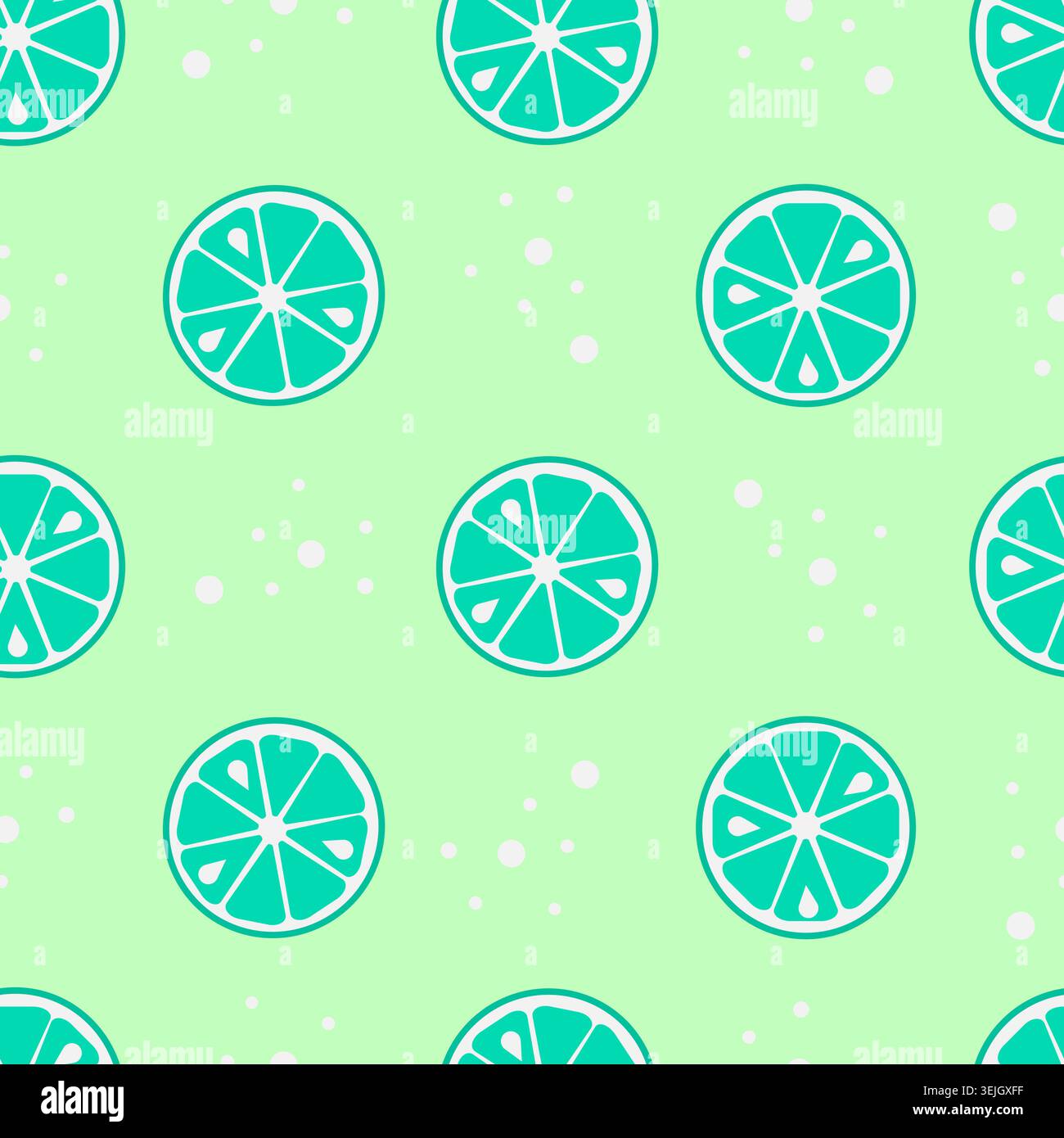 Lime green seamless pattern. Vector design. Stock Vector