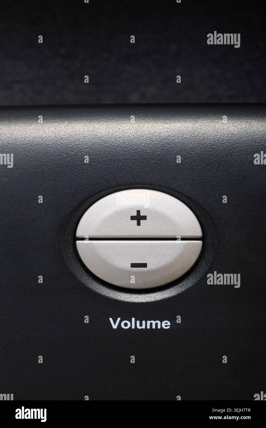 black key on a computer keyboard to control volume Stock Photo
