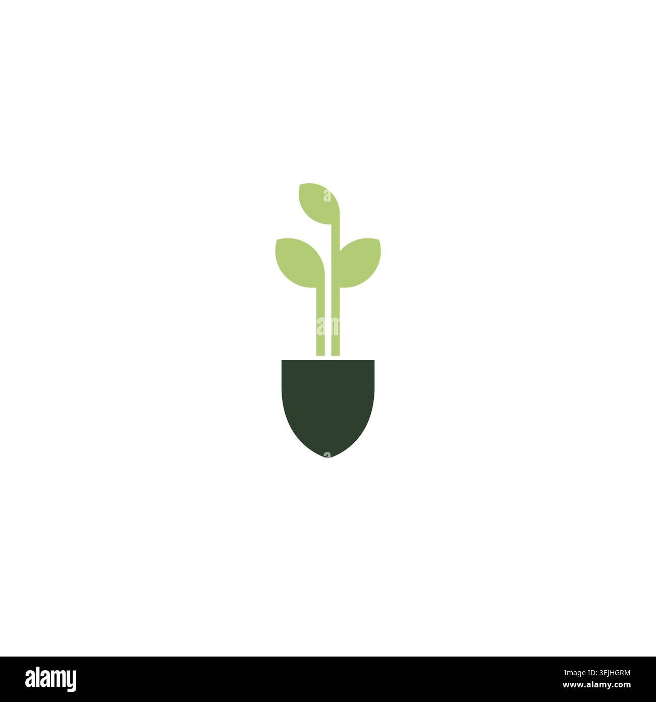 Green plant logo vector design. save earth logo Stock Vector