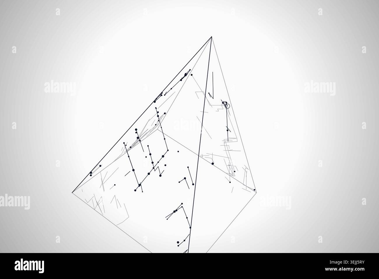 Wire Pyramid vector background with minimal abstract composition for microstock and commercial design projects. Stock Vector
