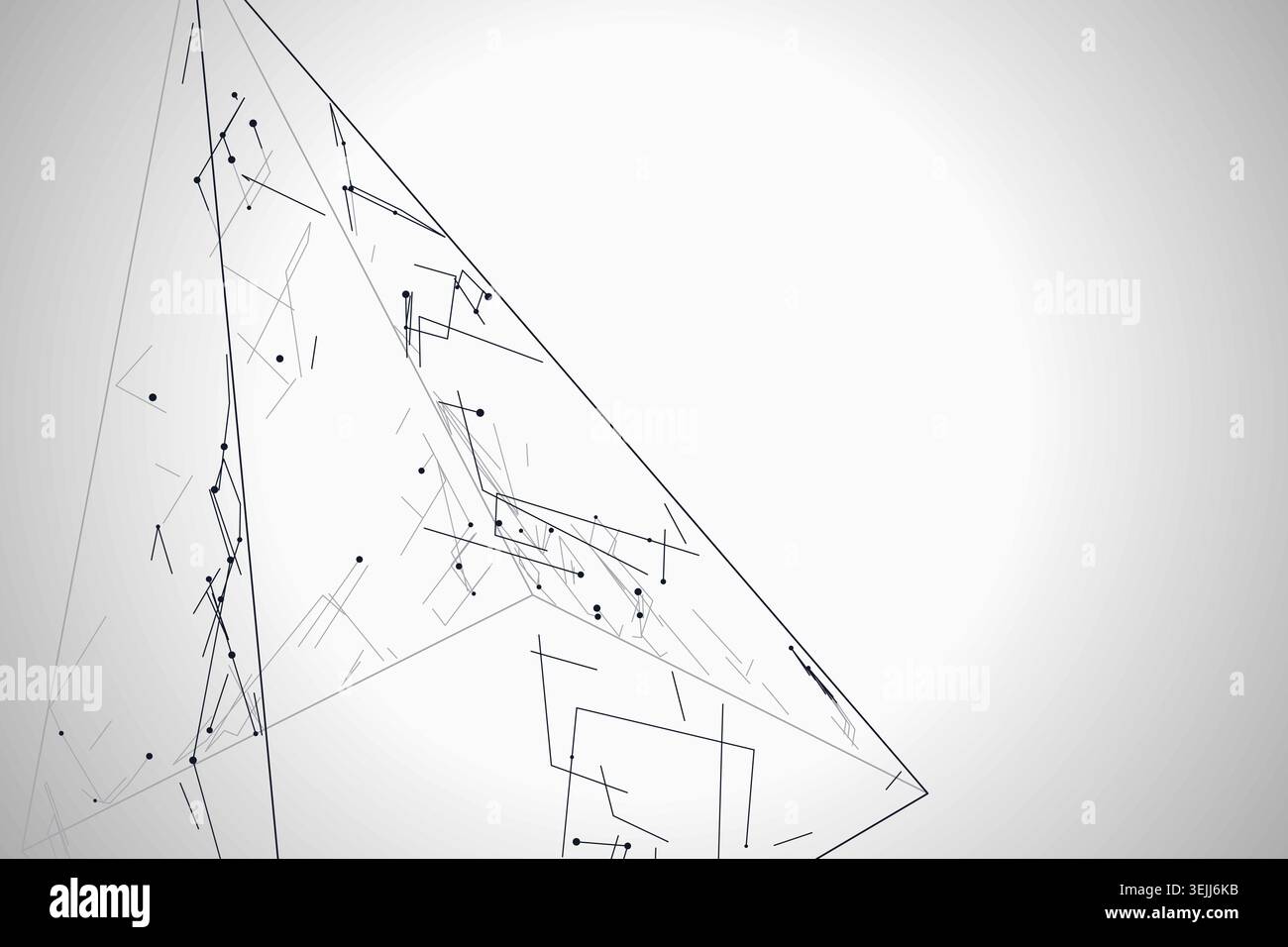 Wire Pyramid vector background with balanced copy space for microstock and commercial design projects. Stock Vector