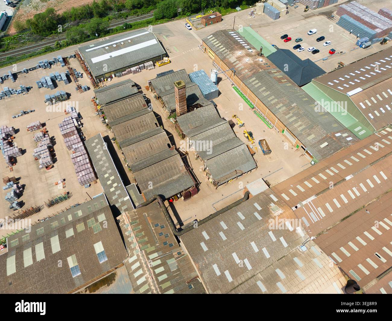 Aerial view of Kingsbury Brick Works and Factory featuring large ...