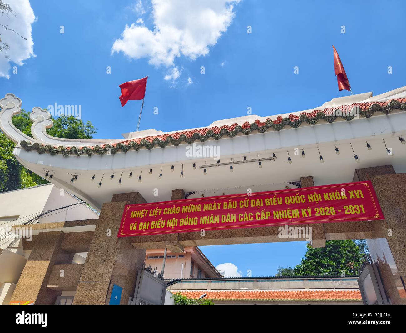 the exterior entrance of the Ho Chi Minh City Museum of History ...