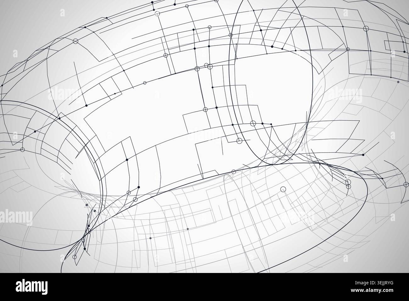 Abstract wire torus pattern with marketable vector styling for backgrounds, posters, and design templates. Stock Vector