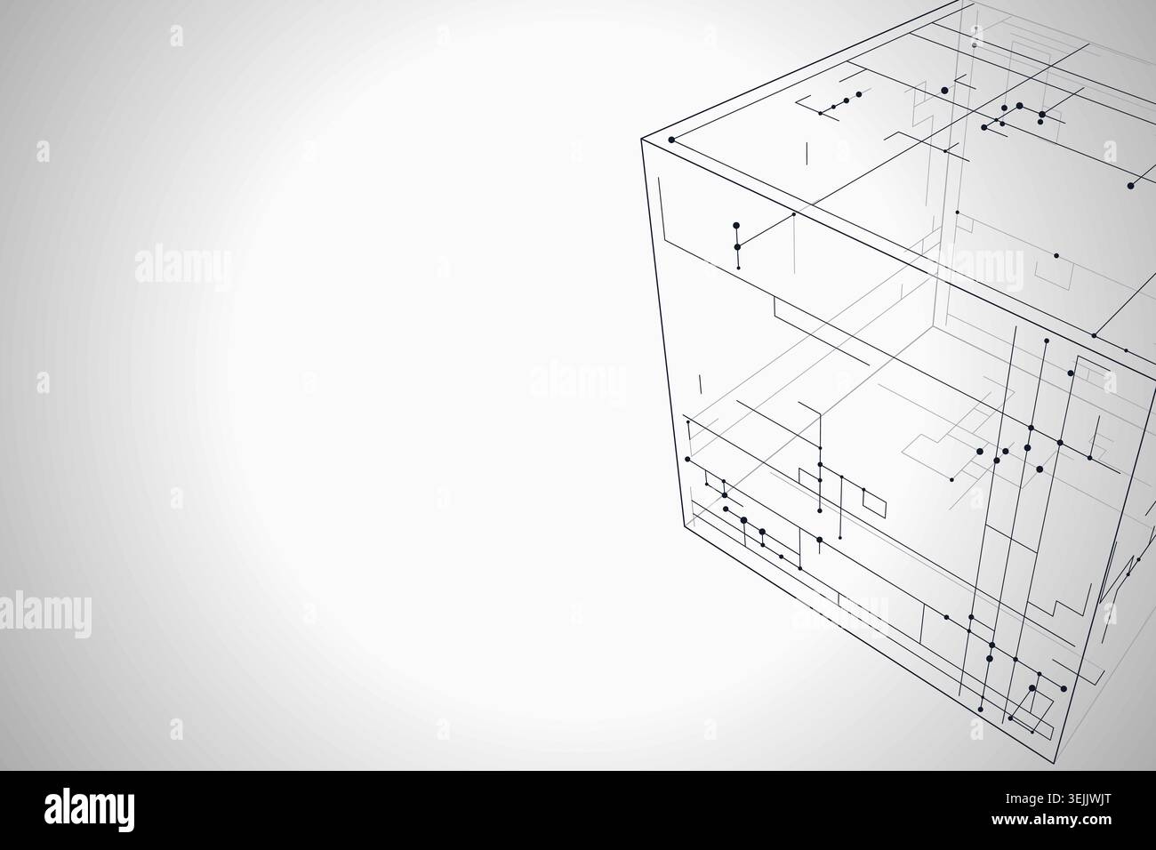 Wire Cube vector background with high-impact decorative layout for microstock and commercial design projects. Stock Vector