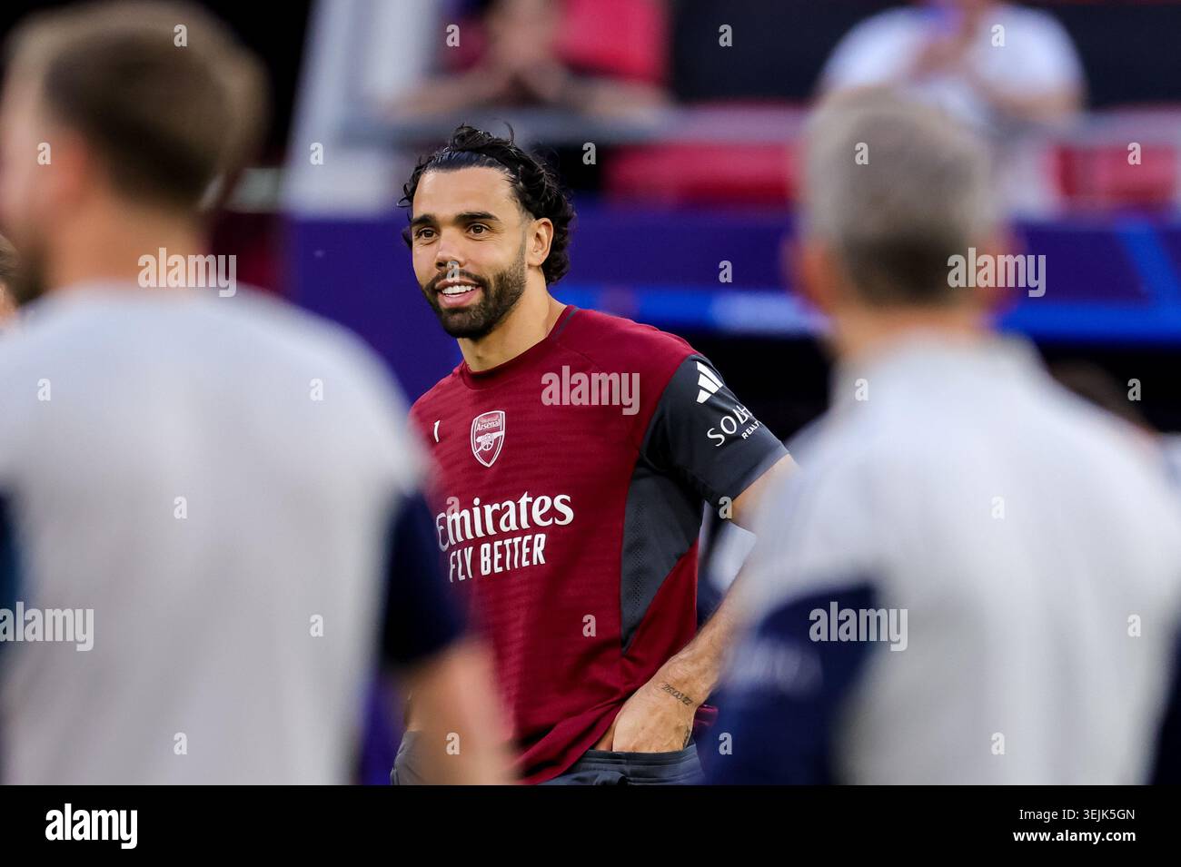 BUDAPEST, HUNGARY - MAY 29: Arsenal goalkeeper David Raya looks on ...
