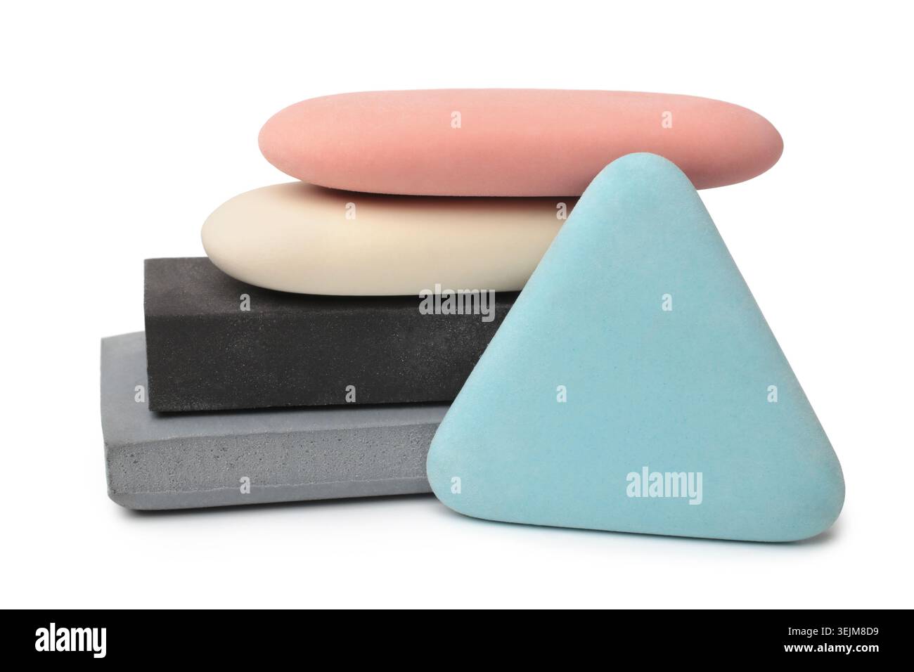 Colorful erasers Stock Photo