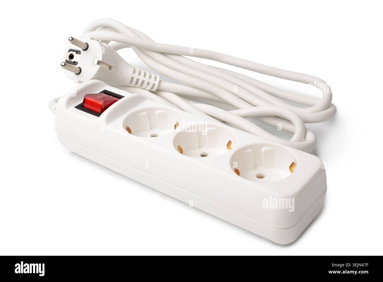 Power bar multiple outlets Stock Photo