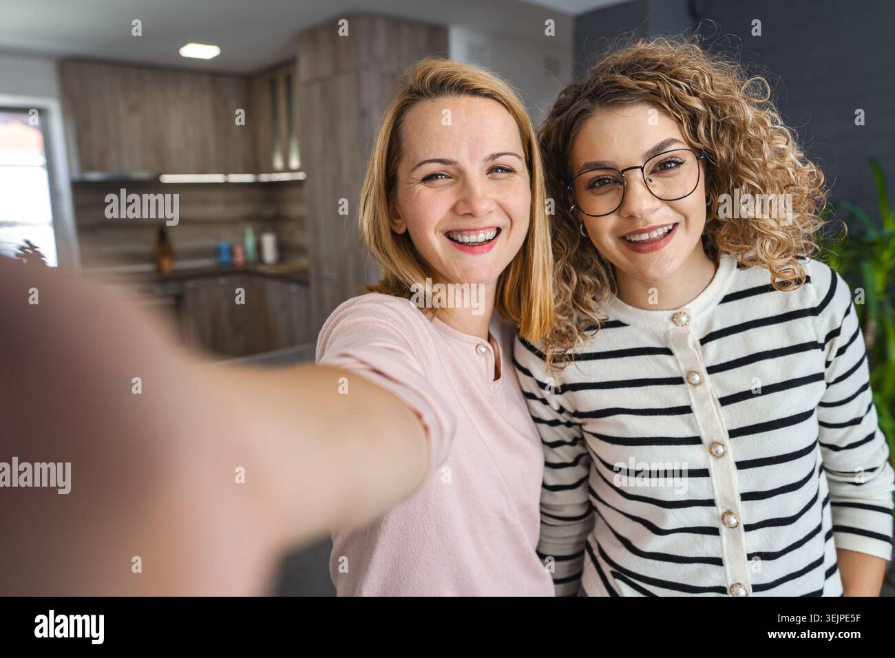 Two Women Taking a Selfie Stock Photo