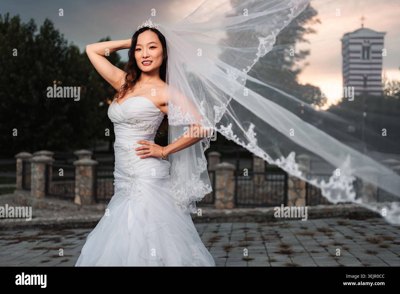 Charming asian woman wearing hi-res stock photography and images - Alamy