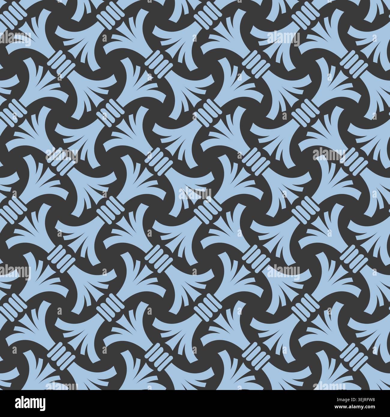 Diagonal Interlocking Abstract Tassel Design Stock Vector