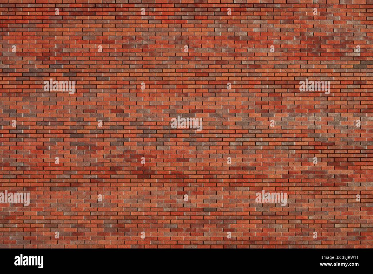 Red brick wall texture. Exterior. New building. Stock Photo