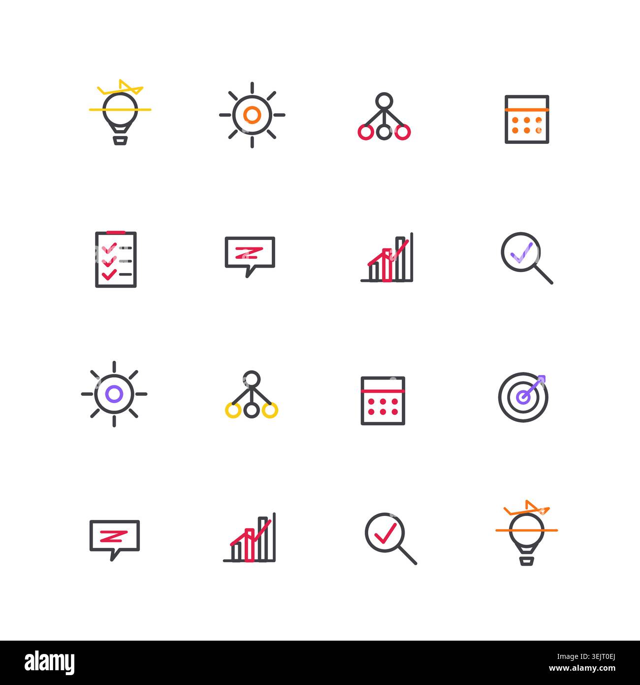 Icon Sets vector background with crisp scalable linework for microstock and commercial design projects. Stock Vector
