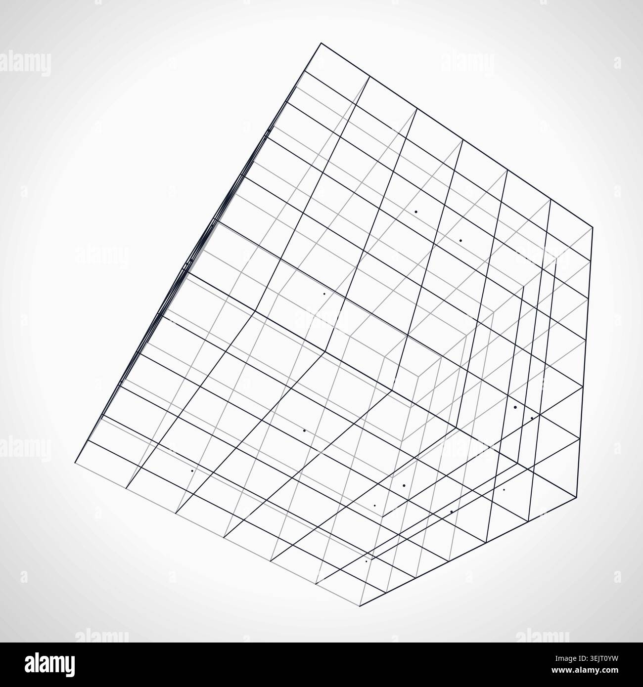 Wire Cube vector background with clean editable vector shapes for microstock and commercial design projects. Stock Vector