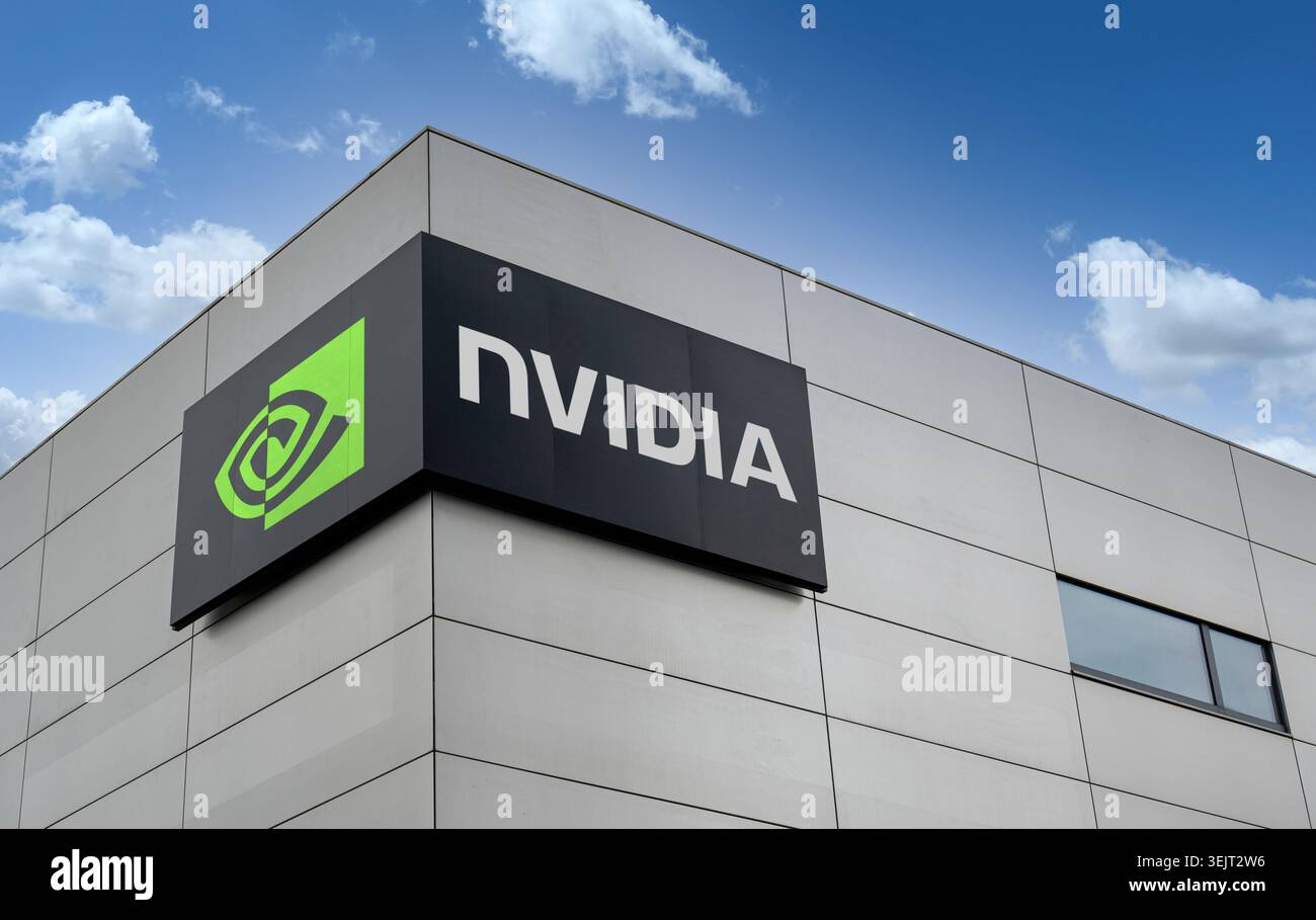 Nvidia AI and Computer technology company Stock Photo