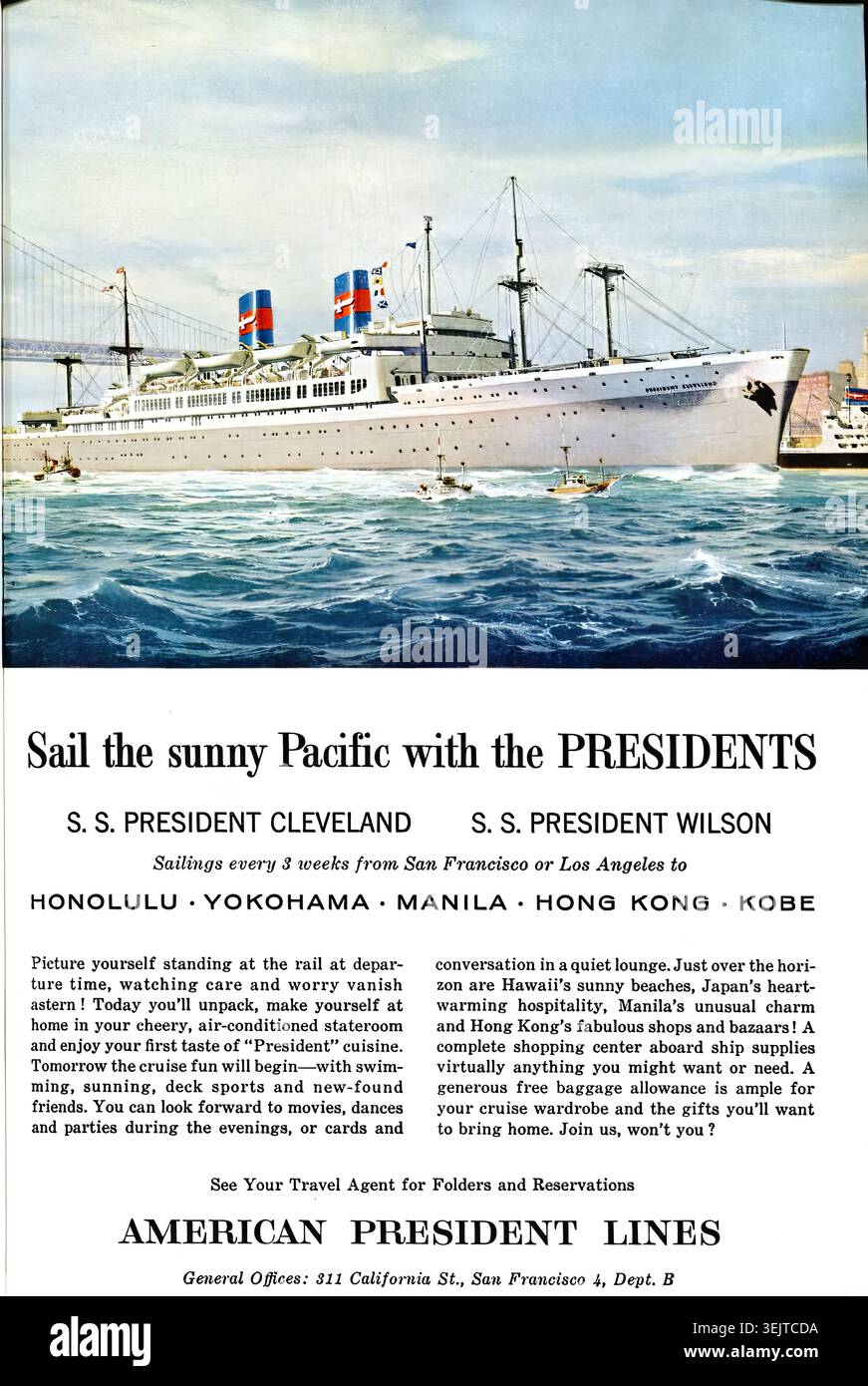 American president lines hi-res stock photography and images - Alamy