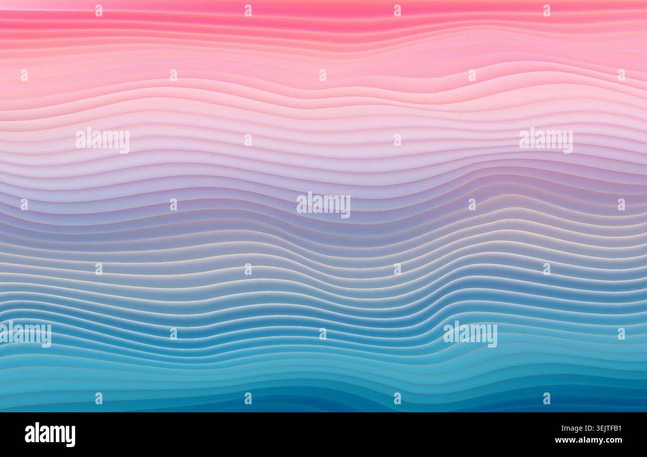Abstract Vibrant Soft Stripped Glass Fluid Gradient Background. Vector Colorful BG Stock Vector