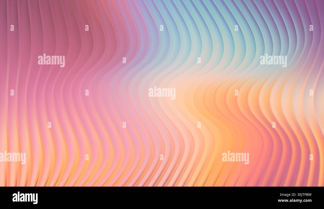 Abstract Vibrant Soft Stripped Glass Fluid Gradient Background. Vector Colorful BG Stock Vector