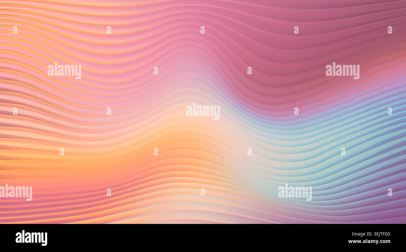 Abstract Vibrant Soft Stripped Glass Fluid Gradient Background. Vector Colorful BG Stock Vector