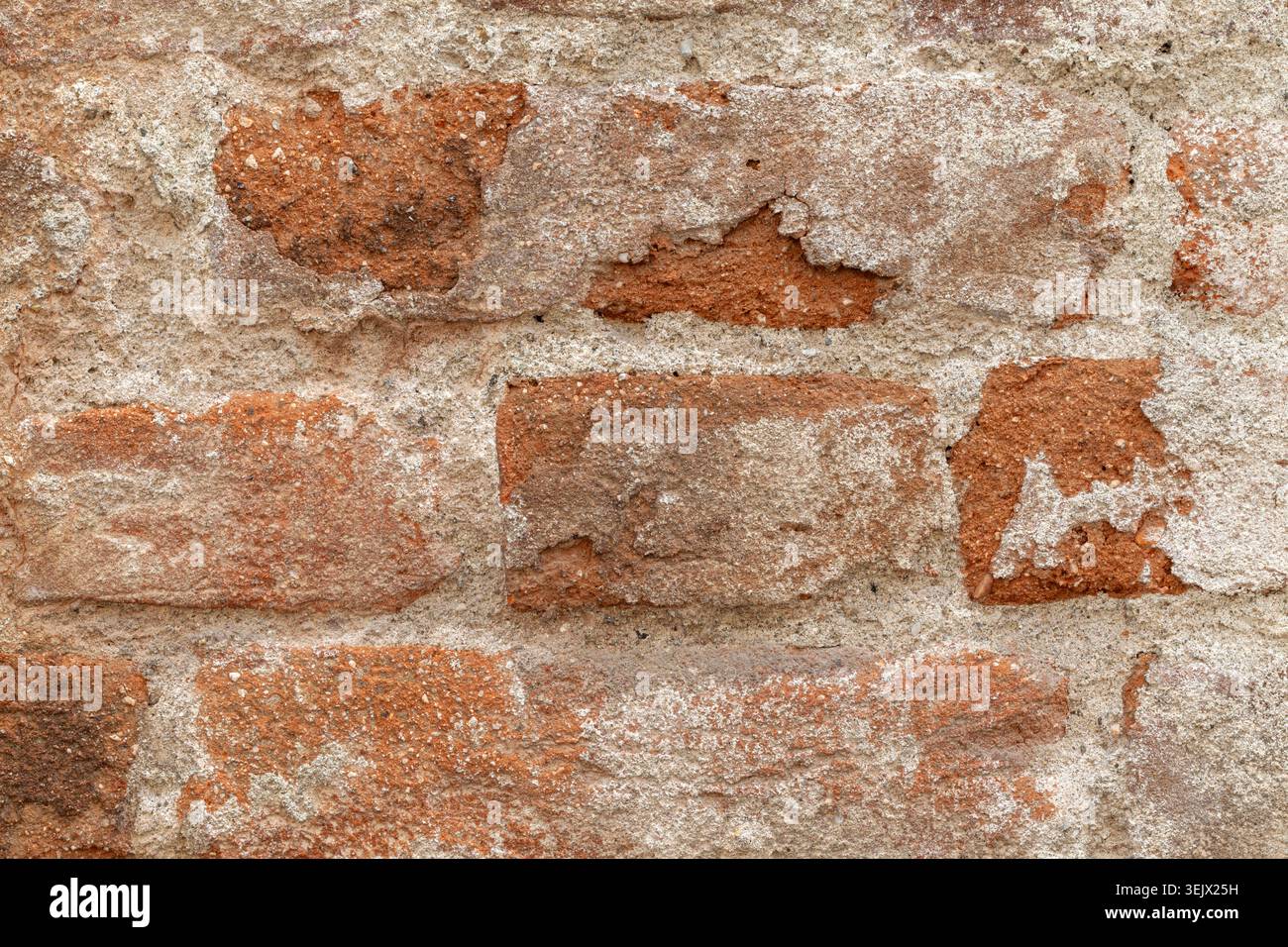 Old bricks wall close up background texture Stock Photo